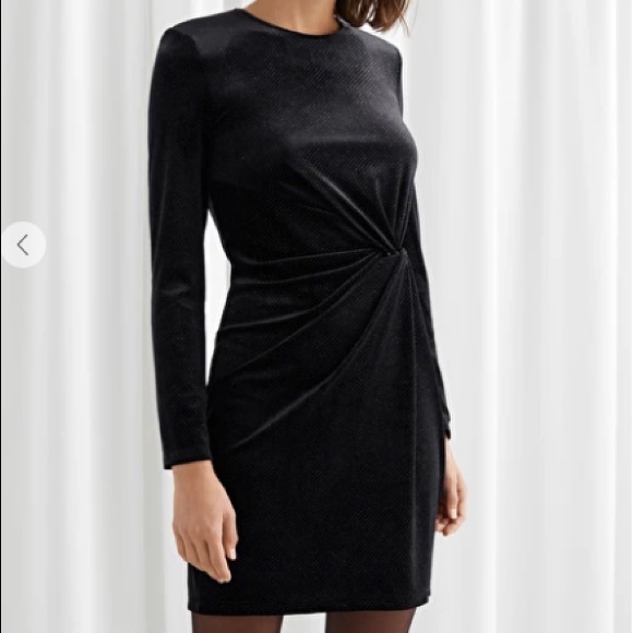 Glitter Velour Mini Dress 